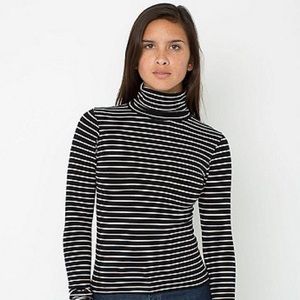 AA cotton spandex jersey long sleeve turtleneck